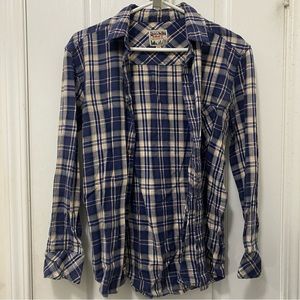 TNA Boyfriend Oversized Plaid Button Down Long Sleeve